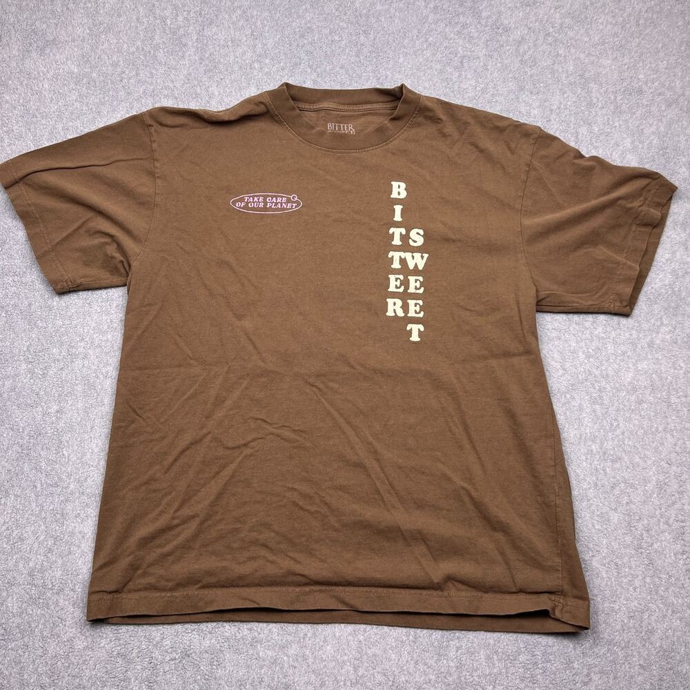 bittersweet pushing forward‎ t-shirt brown cotton graphic large